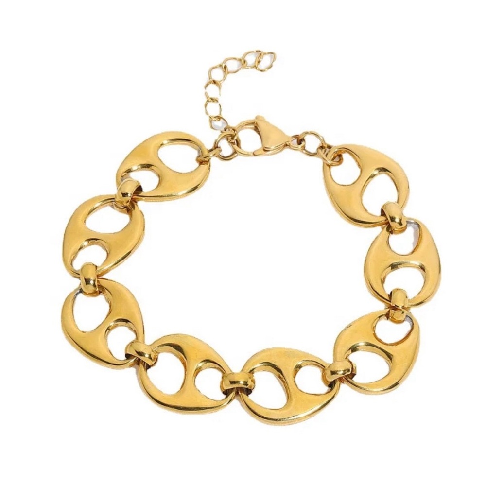 Coffee Bean Link Bracelet